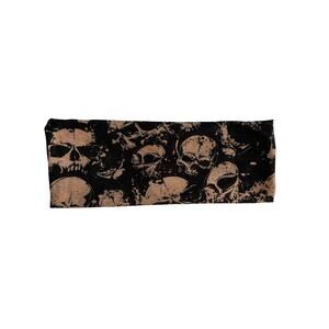 Boho Bandeau Women’s Pink and Black Skull Headband One Size